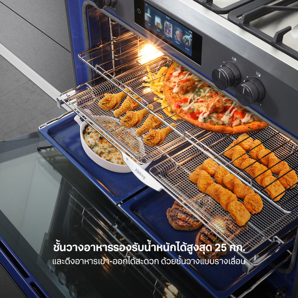 เตาแก๊สพร้อมเตาอบตั้งพื้น FREESTANDING แบรนด์ EVE รุ่น JASPER MATT สีเทาดำ ขนาด 90 เซนติเมตร_7